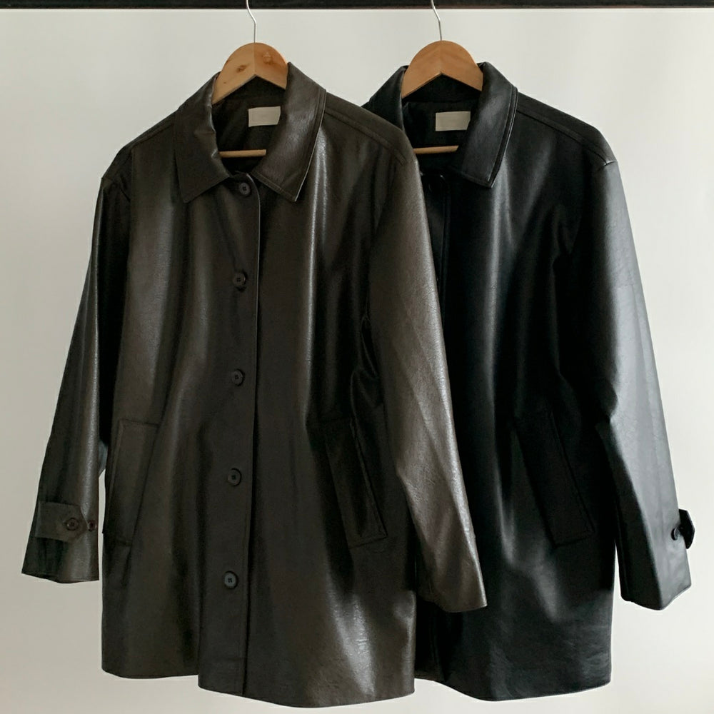 MAISON LEATHER HALF JACKET